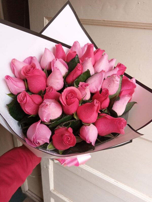 BABY AND HOT PINK ROSES