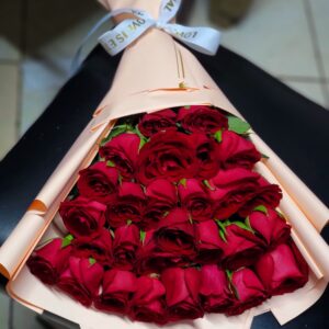 Flat red bouquet